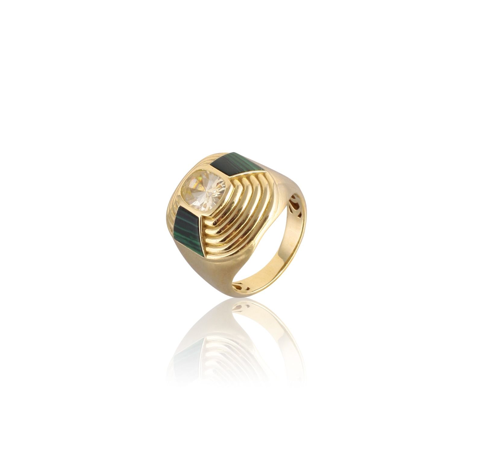 Freya Malahit Citron Taşlı Yüzük